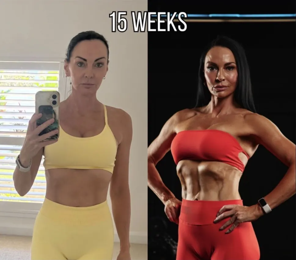 Client 05, before and after, 15 weeks